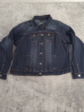 New Look Women's Dark Blue Denim Trucker Jacket Size 1X